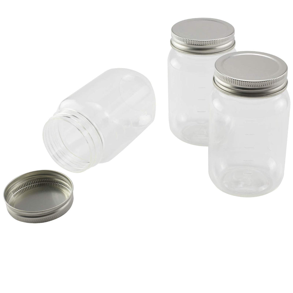 Celebrate It Michaels 16oz plastic Mason jars stacked to save space in craft rooms