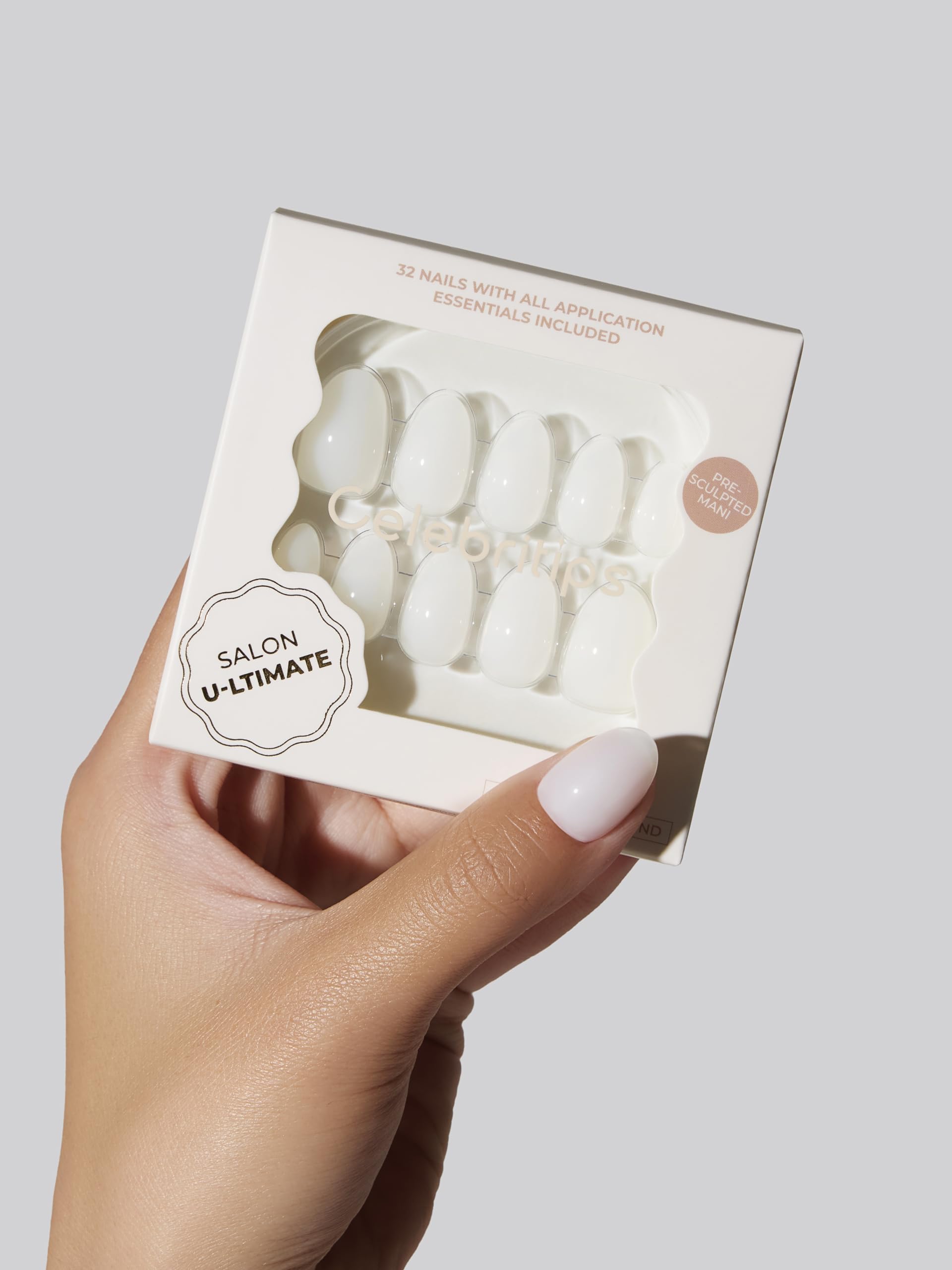 Celebritips Salon U-ltimate nails close-up focusing on U-edges and natural alignment.