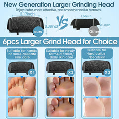 Celepen electric foot file digital display demo for quick battery status checks