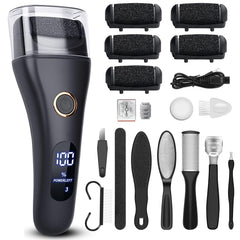 Celepen electric foot file LED light closeup showing precise dead-skin removal