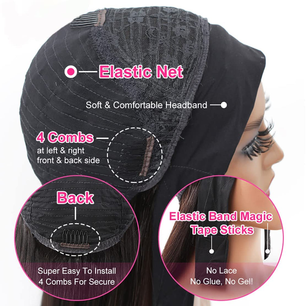 Celiarita headband wig with 150% density for fuller look