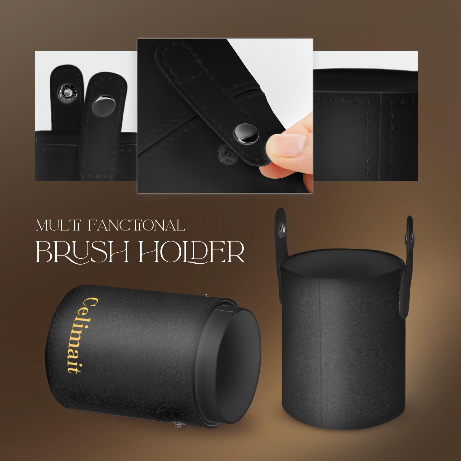 CELIMAIT complete 12-piece kit includes foundation and contour brushes for full glam
