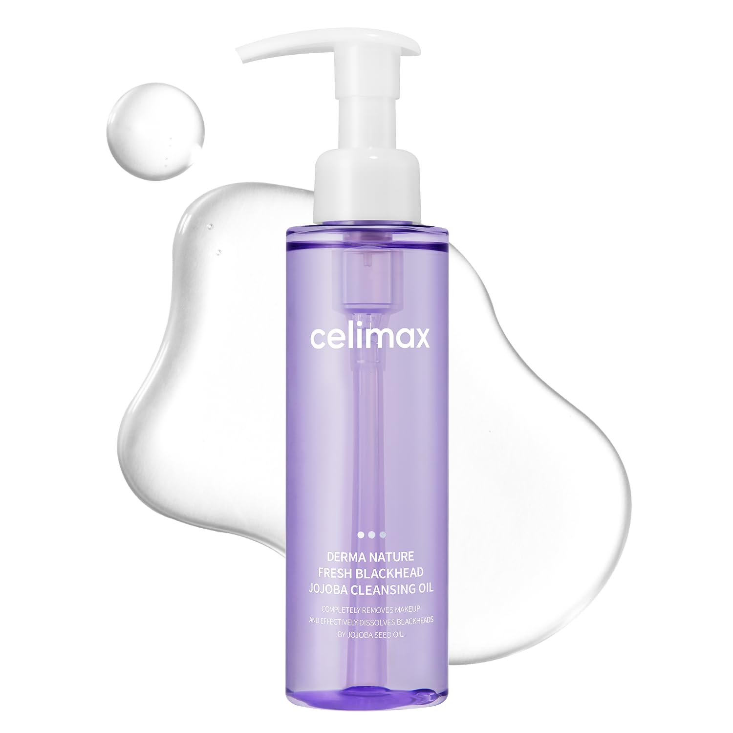 Celimax Derma Nature Fresh Blackhead Cleansing Oil bottle for lightweight makeup removal and deep cleansing.