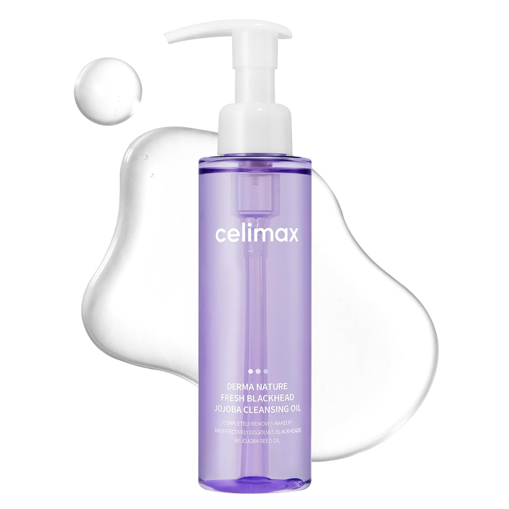 Celimax Derma Nature Fresh Blackhead Cleansing Oil bottle for lightweight makeup removal and deep cleansing.