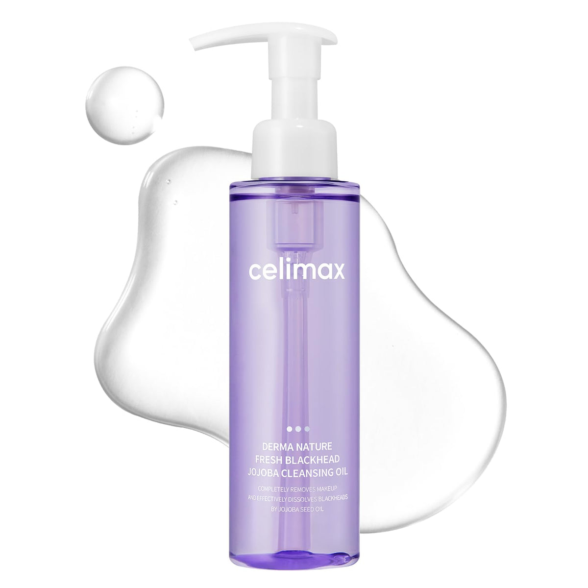 Celimax Derma Nature Fresh Blackhead Cleansing Oil bottle for lightweight makeup removal and deep cleansing.