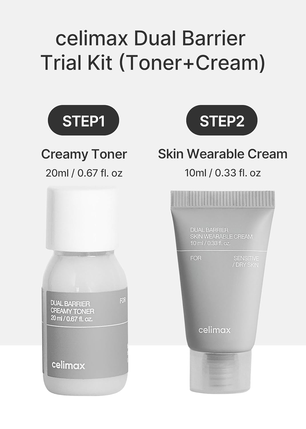 Celimax Dual Barrier Creamy Toner bottle close-up gentle hydration