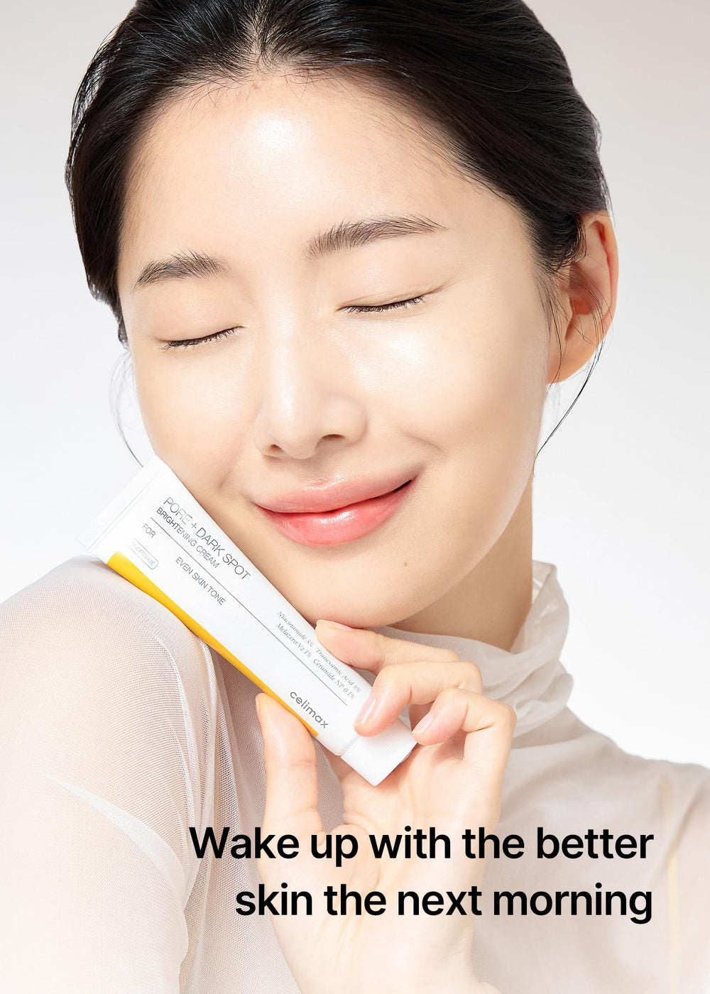 Celimax fragrance-free formula packaging emphasizes gentle plant extracts.