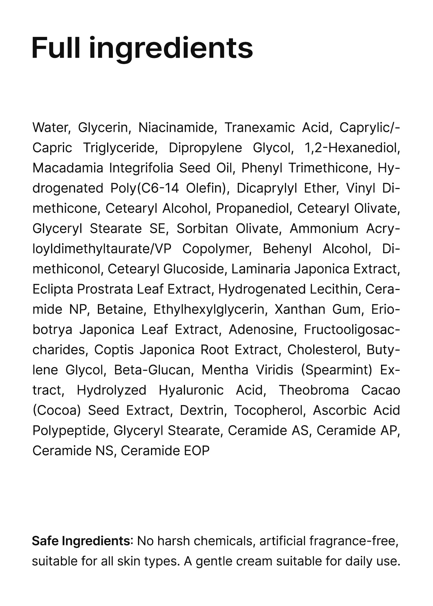 Celimax houttuynia cordata and allantoin soothe reactive skin while brightening.