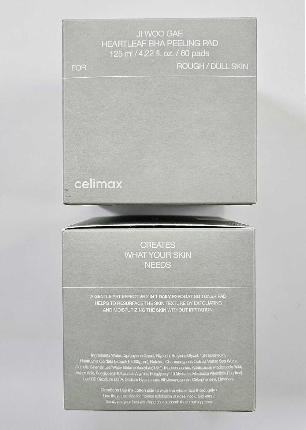Celimax Ji.Woo.Gae Heartleaf BHA pad provides toner hydration on skin