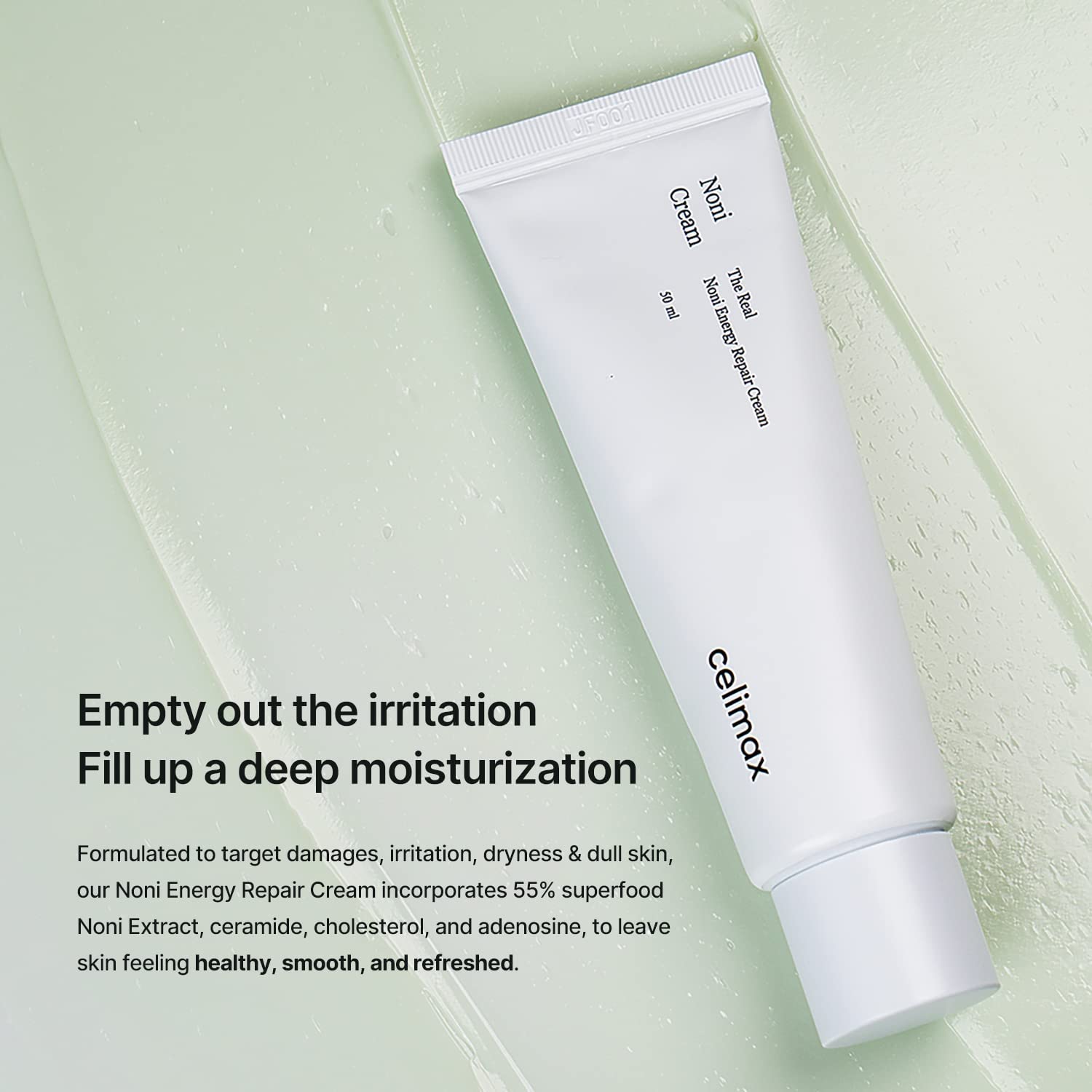 Celimax Noni Energy Cream improves skin appearance with hydration.