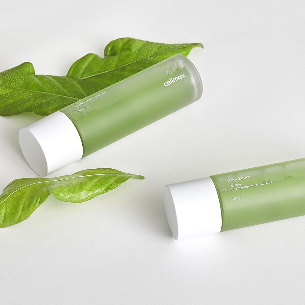 Celimax Noni Toner clinic-tested label communicates evidence-backed skincare.