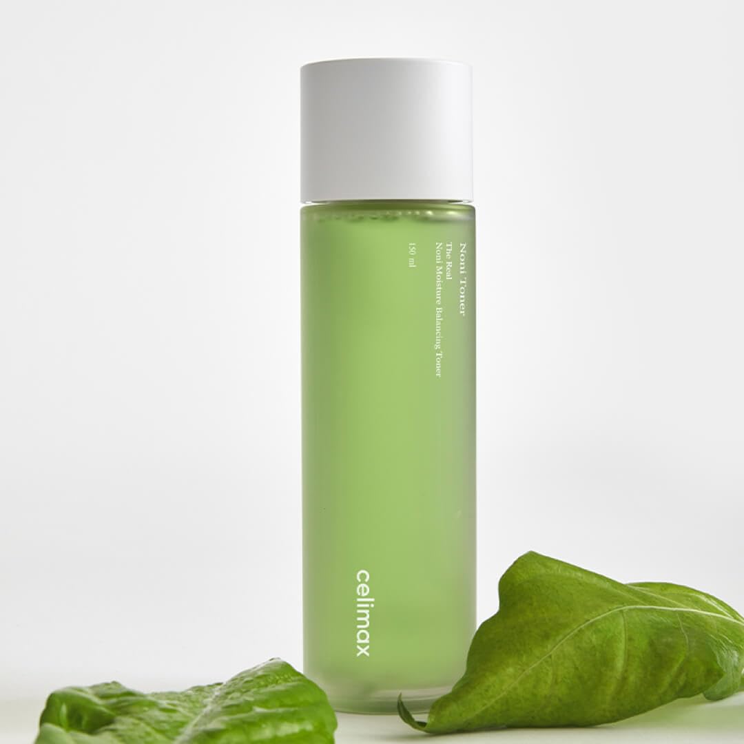 Celimax Noni Toner in sensitive-skin routine suggests comfortable daily balance.