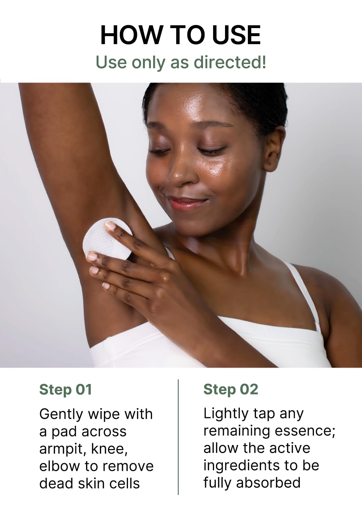 Celimax ONE STEP Body Brightening Pad after-use skin feels refreshed and hydrated