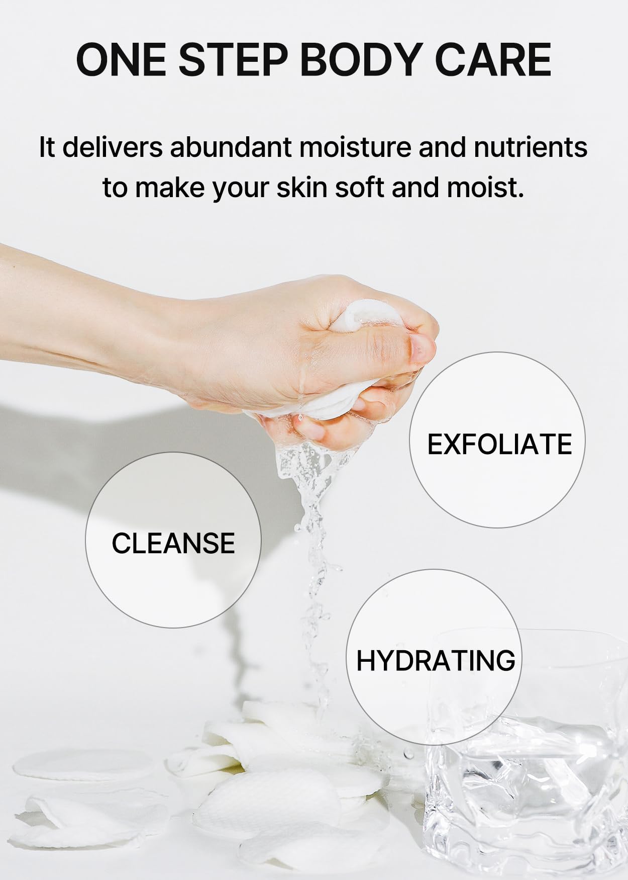 Celimax ONE STEP Body Brightening Pad underarm application shows convenient daily use