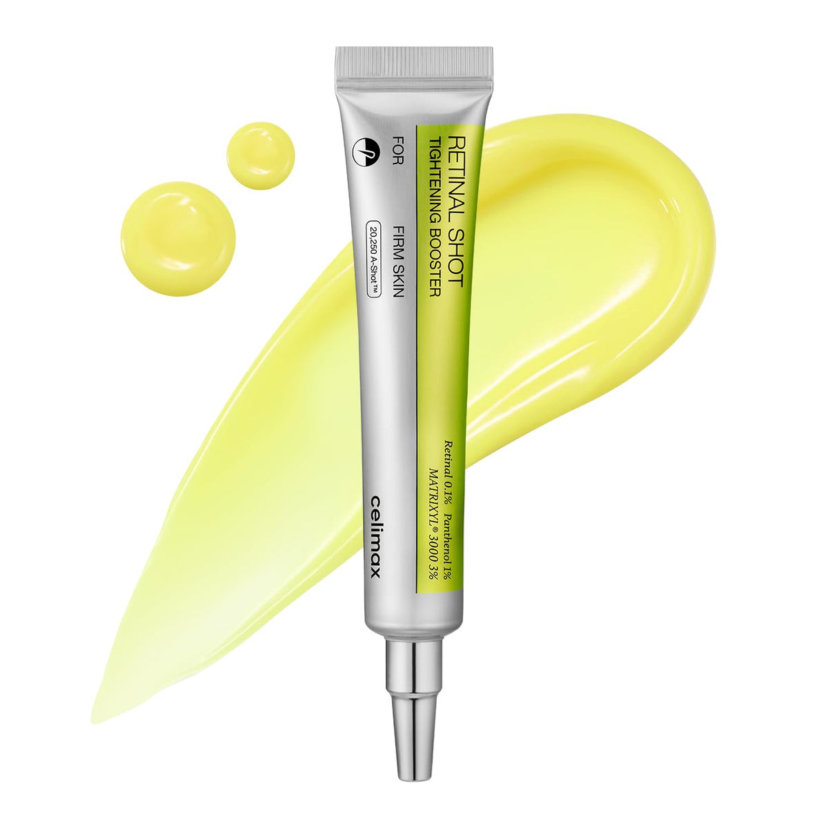 Celimax Vita A Retinal Shot bottle closeup, ready for a nightly anti-aging routine.