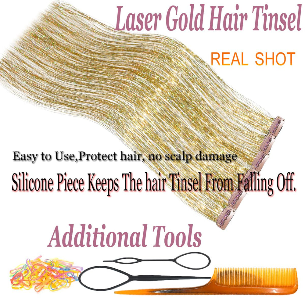 CelineBella dense 80-strand tinsel per piece for vibrant shimmer