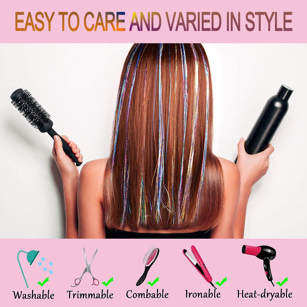 CelineBella festival-ready hair tinsel ideal for party, cosplay, and weddings