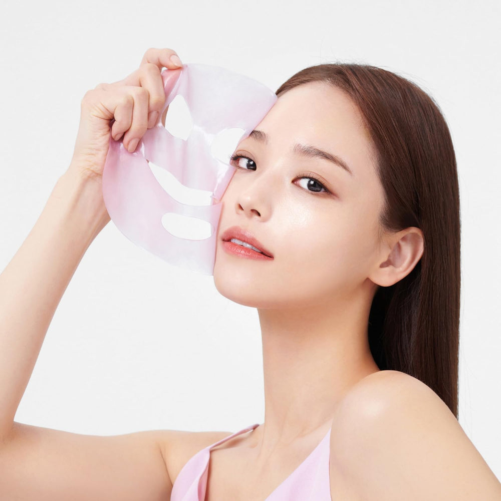 Cell Fusion C Glass Skin Mask color-change signals ingredient absorption during use.
