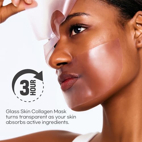 Cell Fusion C Glass Skin Mask hydrogel texture demonstrates a soothing, cooling application.