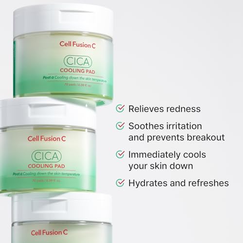 Cell Fusion C Post Alpha CICA cooling toner pad sheets stack for quick daily use