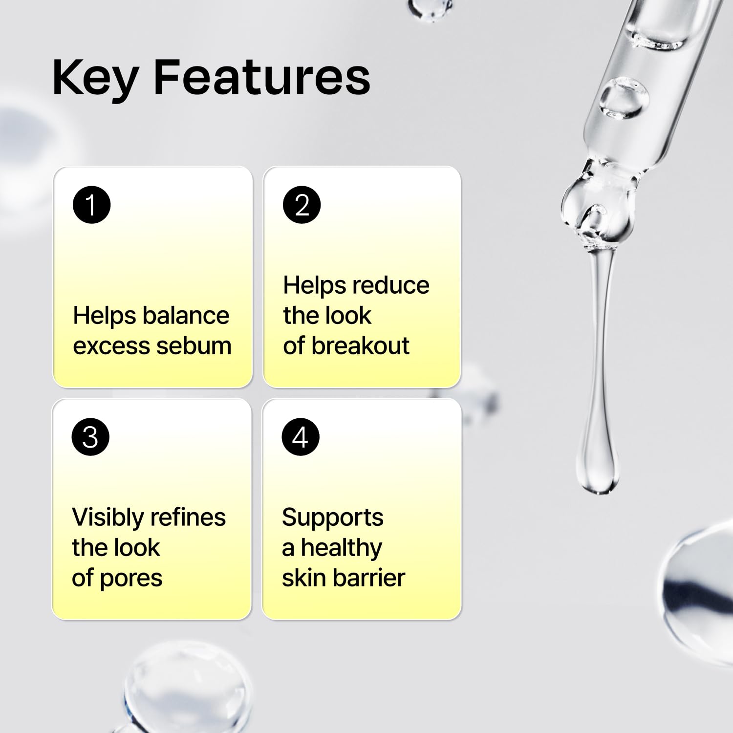 Celladix Sebum Rebalancing Rx 131 Ampoule texture swatch reveals non-sticky hydration.