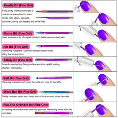 Cellentool diamond carbide nail bits for precise grinding and shaping.