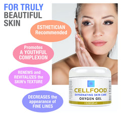 Cellfood Oxygen Gel texture application demonstrating lightweight non-greasy finish for skin.