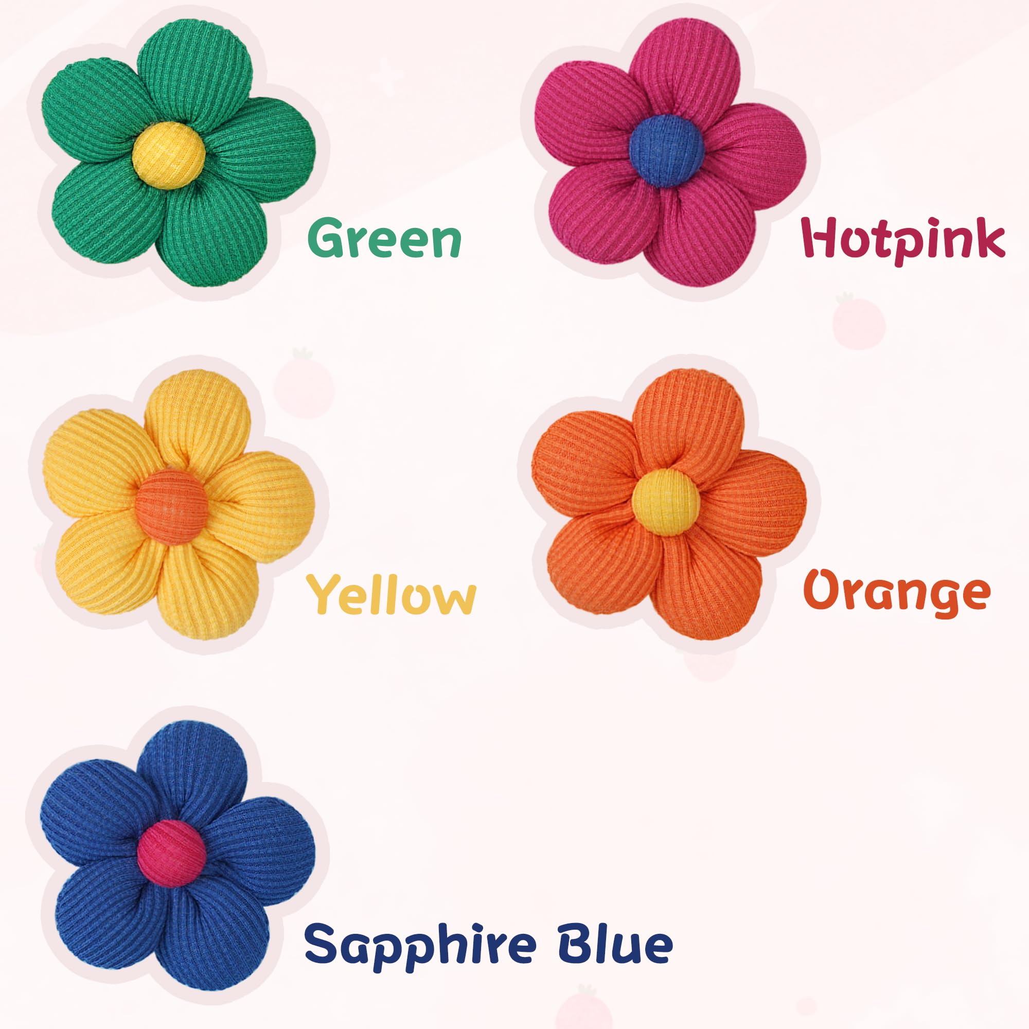 CÉLLOT flower hair tie yellow keeps ponytail neat during activities