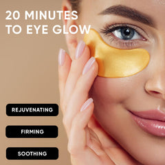 CÉLOR under-eye patches golden texture close-up for soothing eye care ritual