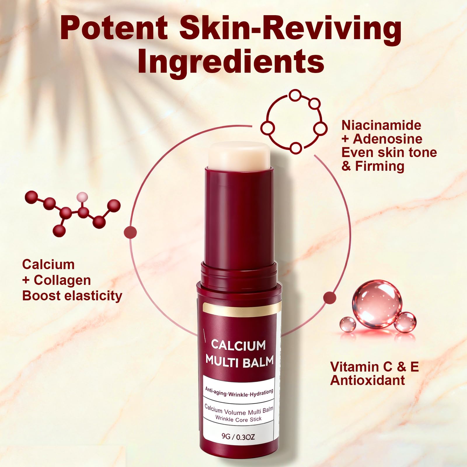 Celuriane Calcium Multi Balm Stick near eye area for gentle soothing.