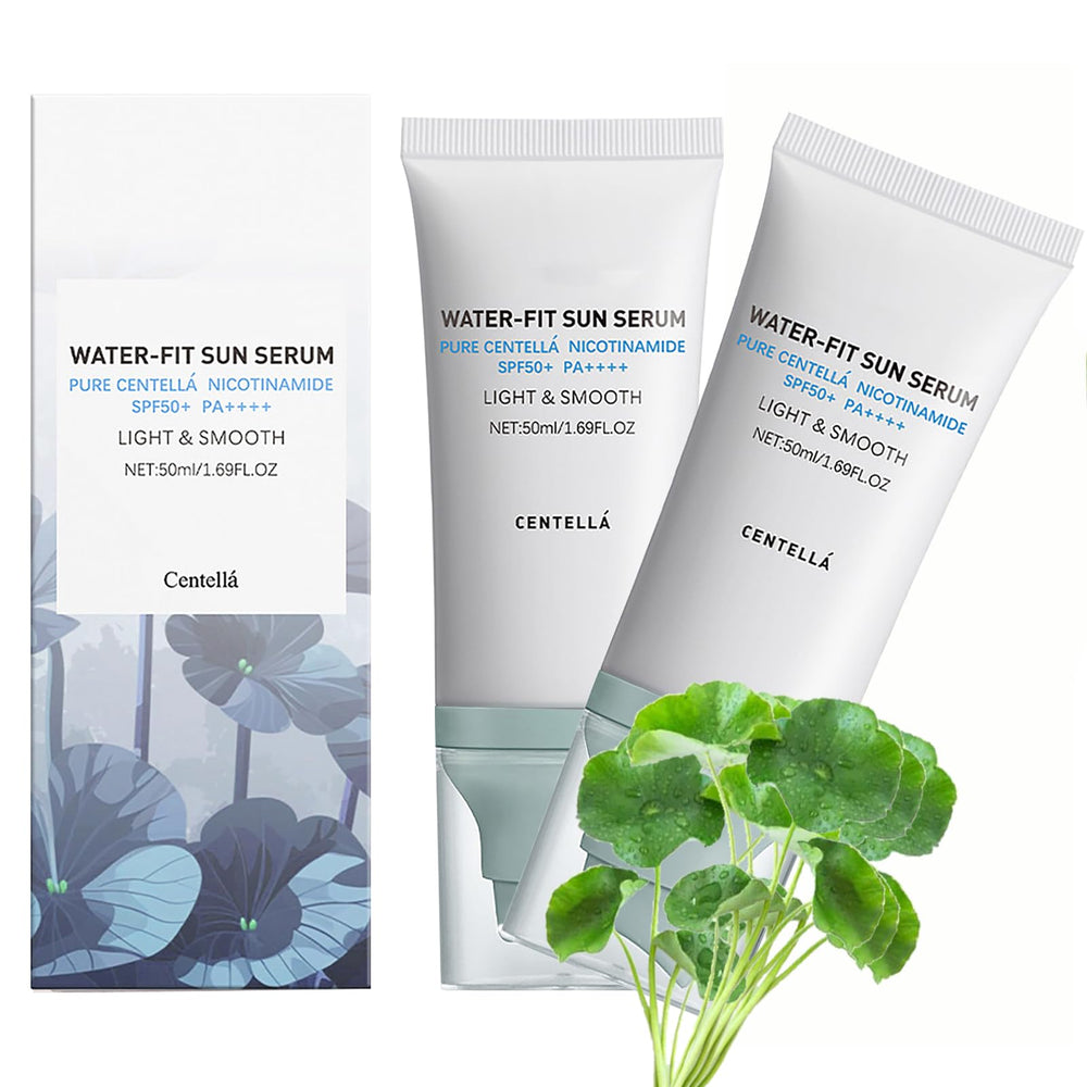 Centella Sunscreen 2pcs packaging shows compact travel protection for sunny days.