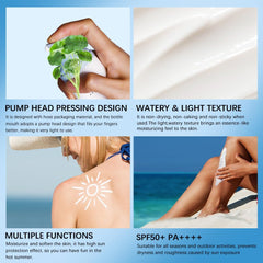 Centella Sunscreen lightweight texture appears silky for non-greasy daily wear.