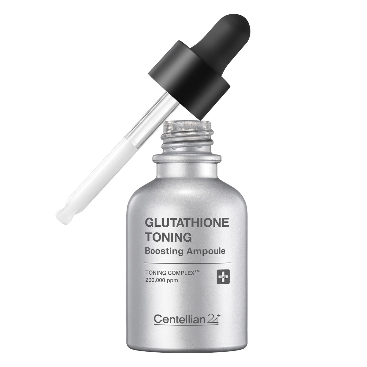 Centellian 24 glutathione-toning-ampoule bottle highlighting antioxidant formula for even skin tone.