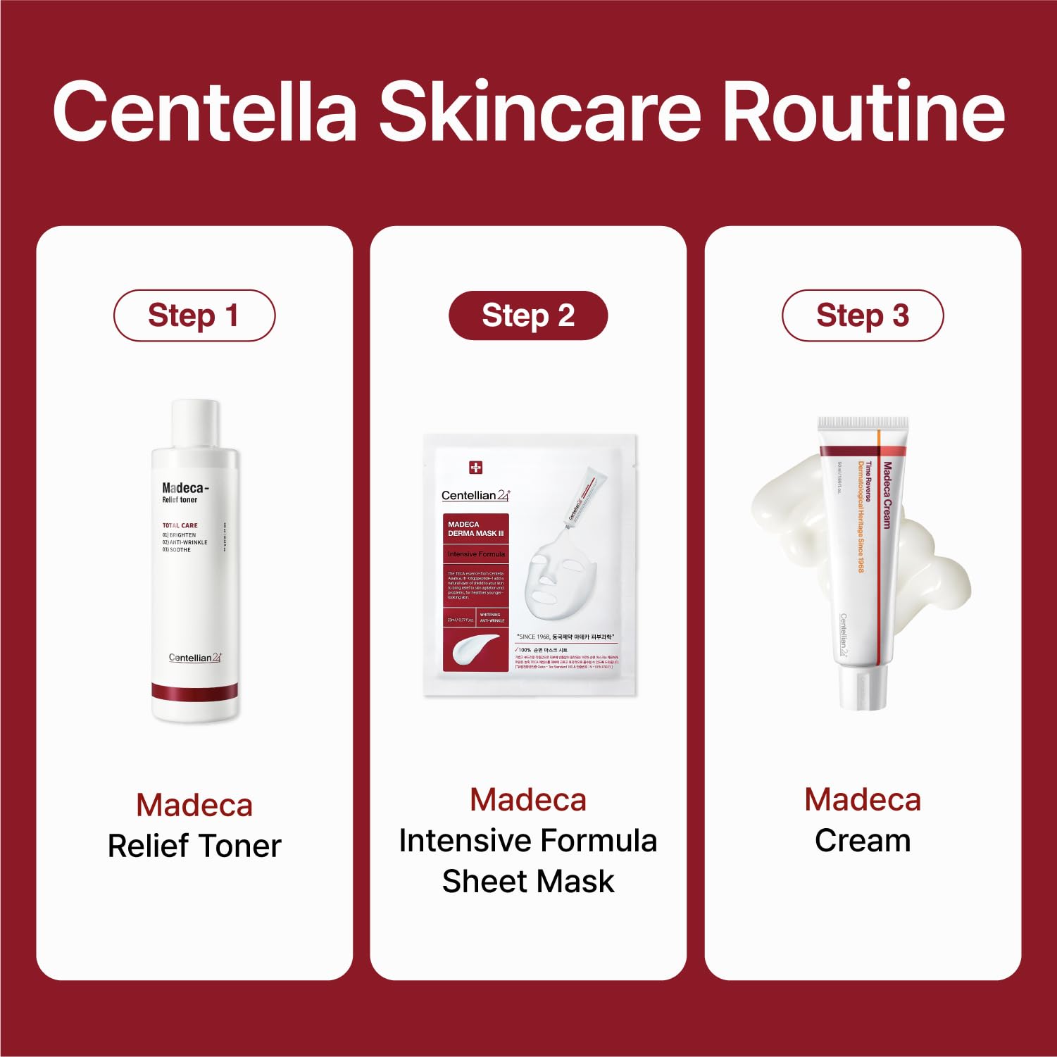 CENTELLIAN 24 Madeca Derma Mask 24-hour hydration boost for skin.