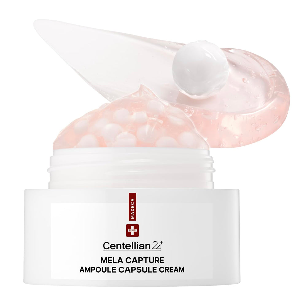 CENTELLIAN 24 Madeca Mela Capture Ampoule Capsule Cream bottle pour supports daily hydration and radiant skin.