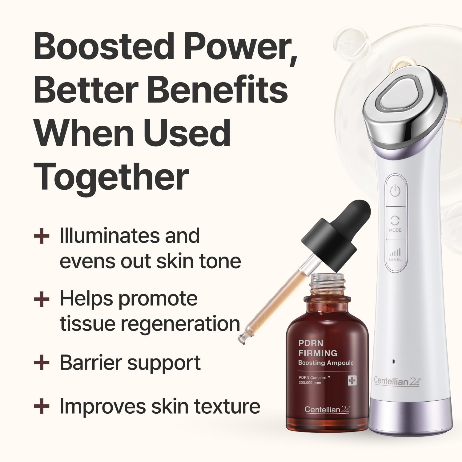 Centellian 24 ampoule with retinol and pan marigold oil for youthful appearance.