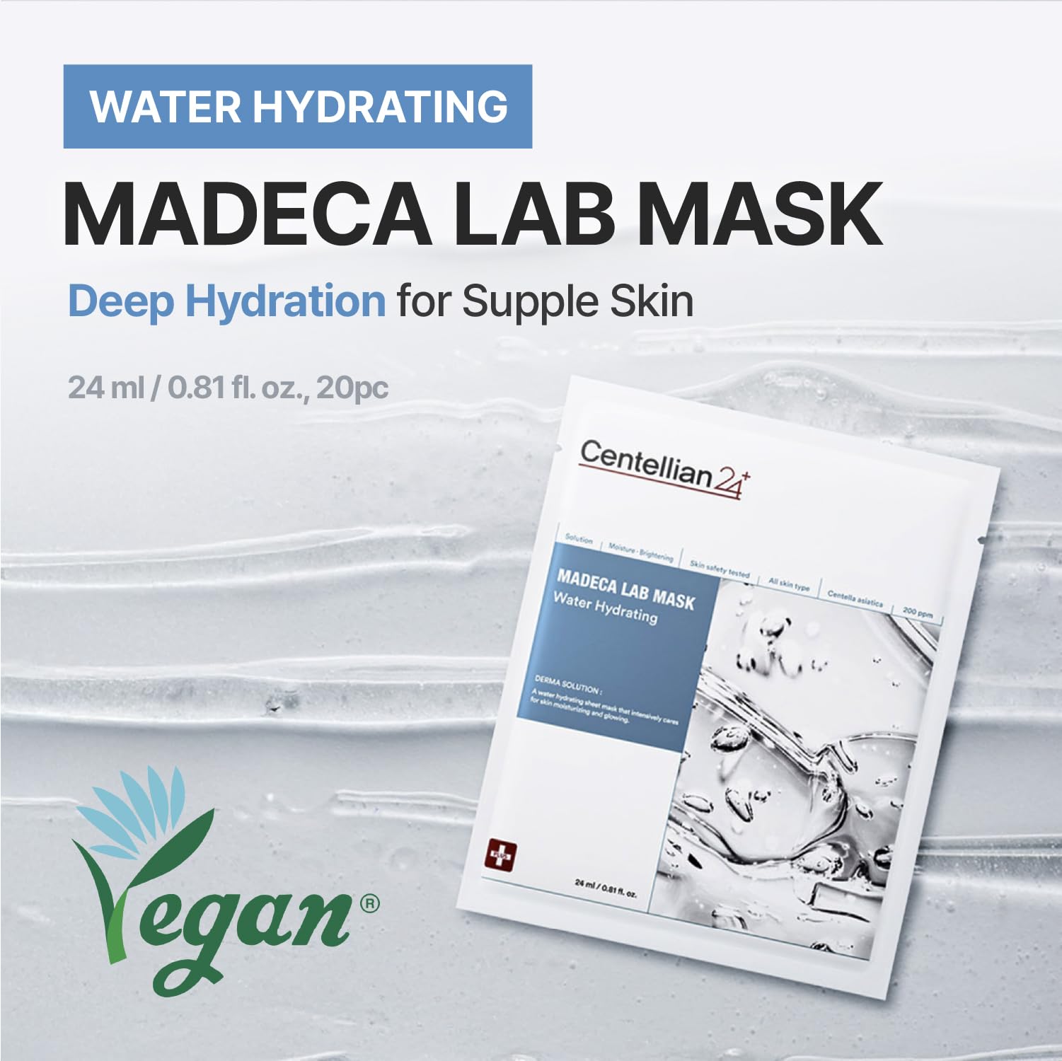 CENTELLIAN 24 Madeca Mask clear gel texture delivering lightweight hydration.