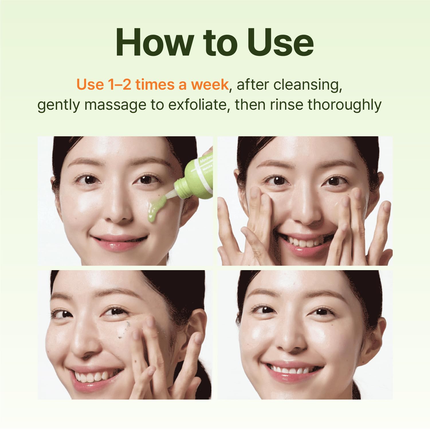 Centellian 24 Madeca Matcha Toning Peeling Gel close-up suggests a refreshed complexion.
