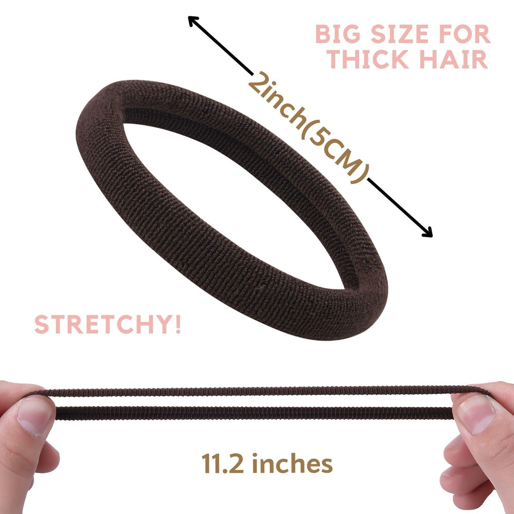CENTSTAR 2-inch seamless hair ties with gentle no-damage support for thick hair