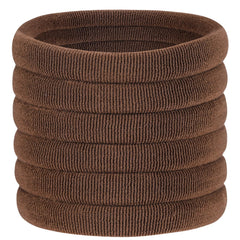 CENTSTAR 60pcs brown no-damage hair ties in 2-inch size, ideal for thick hair.