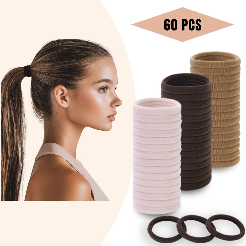 CENTSTAR economical 60-pack hair ties offer long-lasting value for families