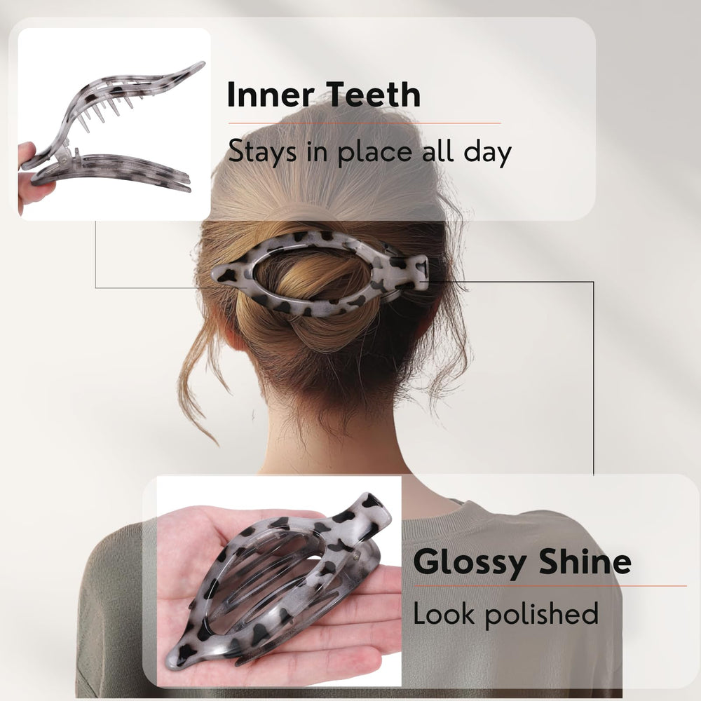 CENTSTAR clip with non-slip teeth locks hair securely for all textures.