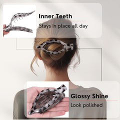 CENTSTAR clip with non-slip teeth locks hair securely for all textures.