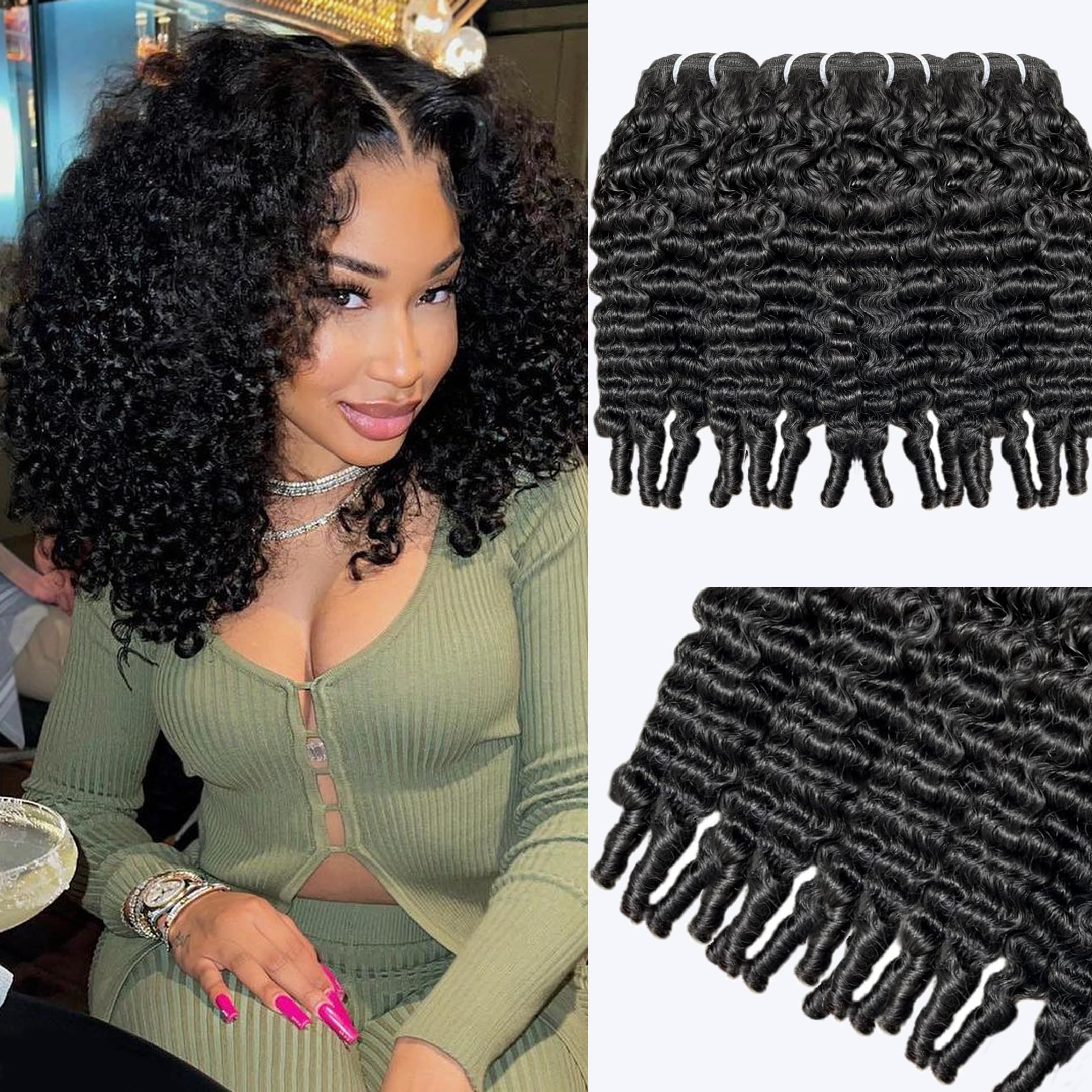 Ceoltay Burmese curly bundles 12inch close-up texture showing soft, silky strands for natural fullness.