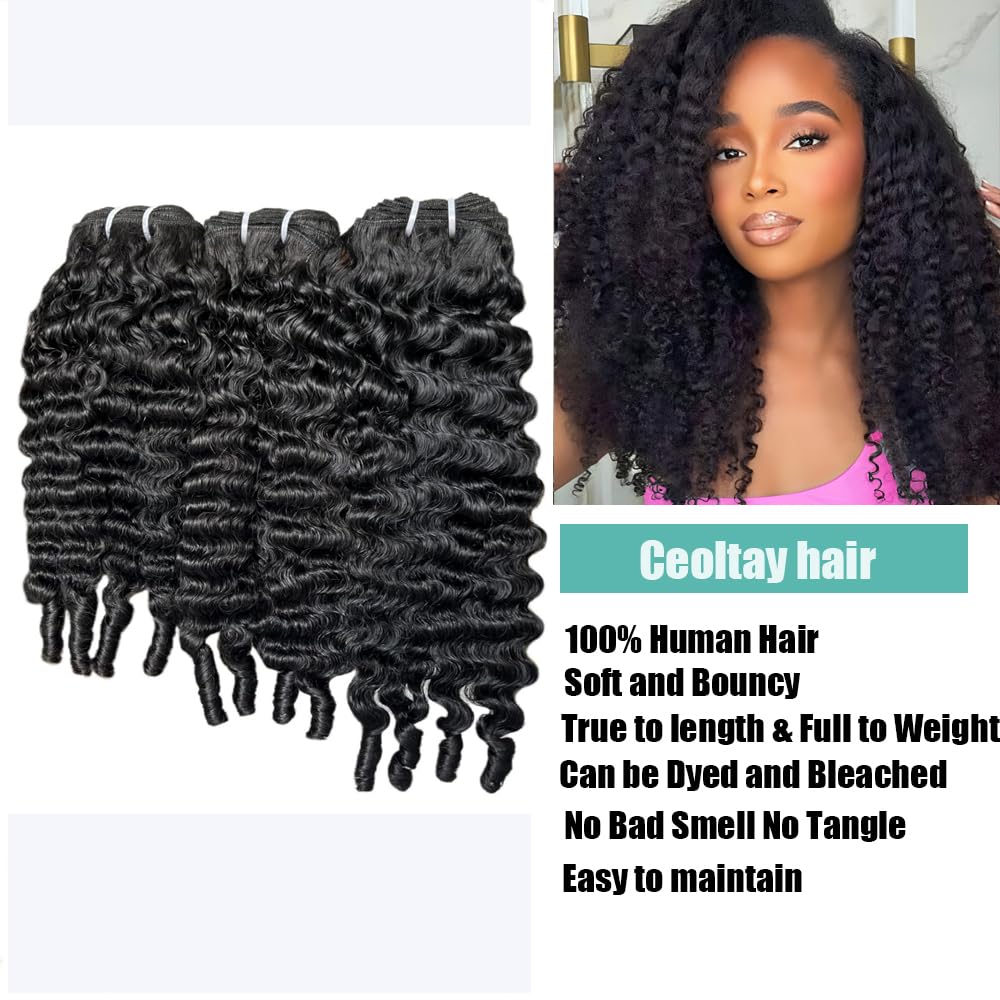 Ceoltay 12 inch bundle weave image highlighting bouncy volume for everyday wear.