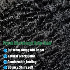 Ceoltay 12 inch natural black color close-up that blends seamlessly with real hair.