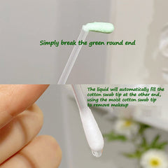 Ceonam cotton makeup remover swabs eye-makeup-use demonstrates targeted eye area cleanup