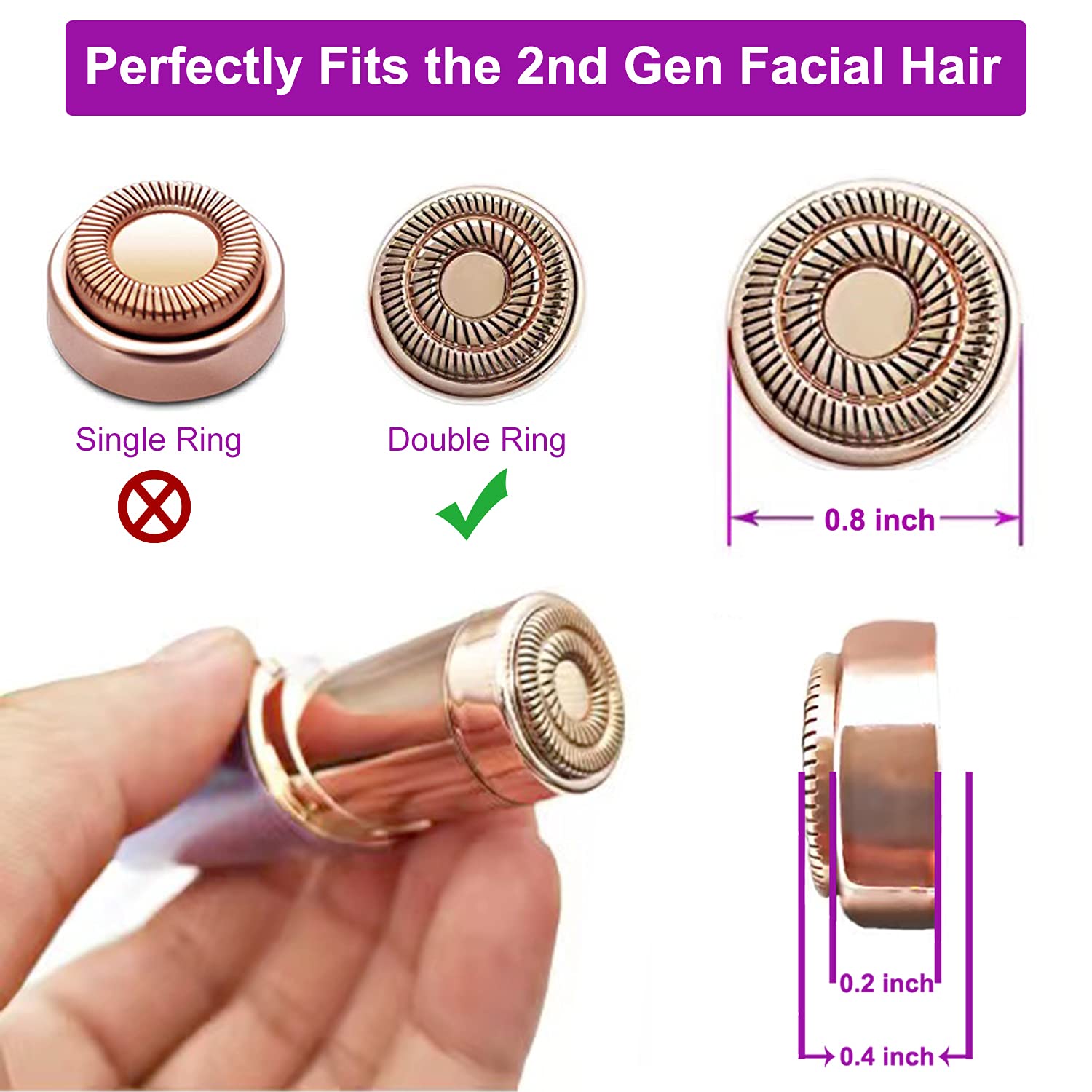 ceooe 18K gold plated surface provides gentle, efficient facial hair removal