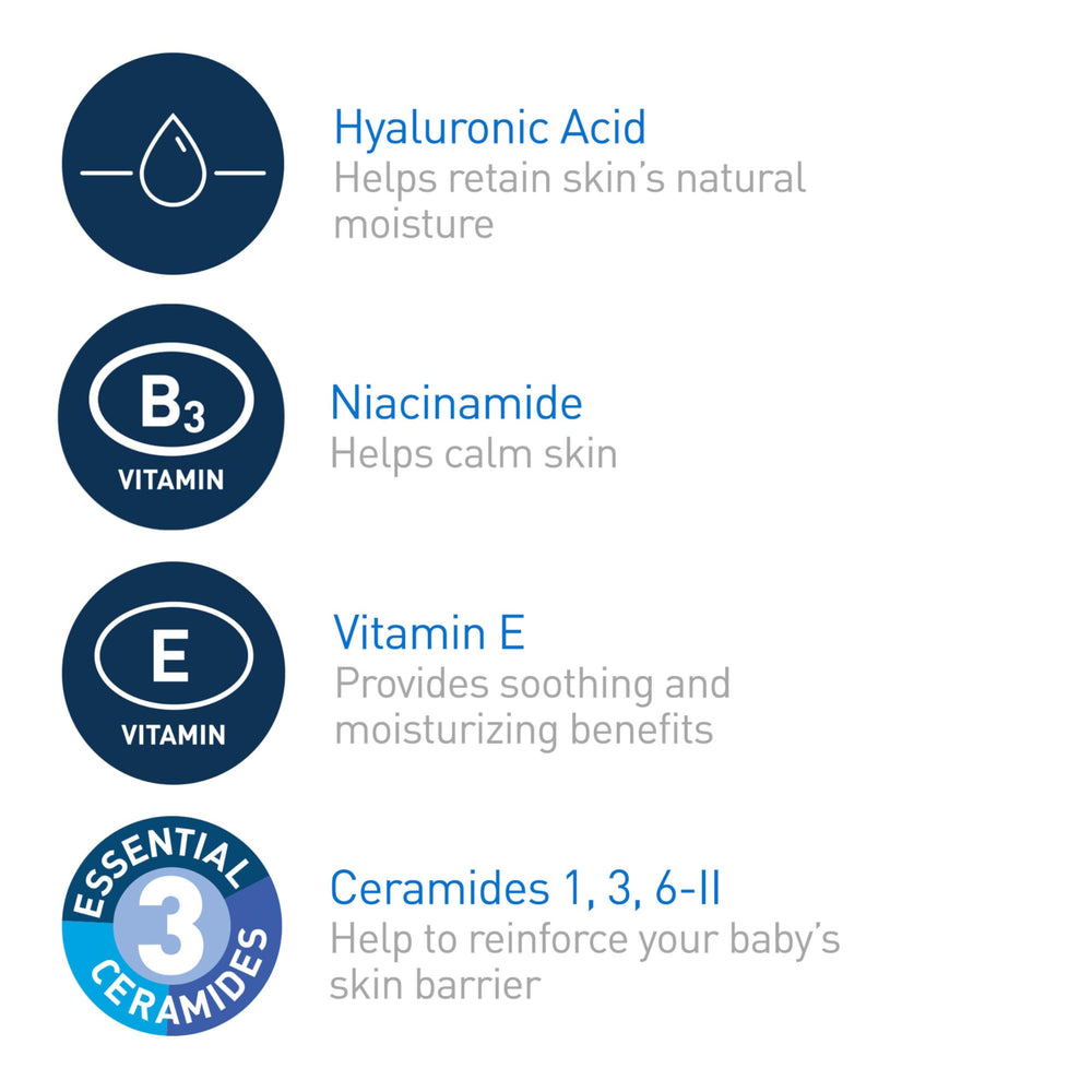 CeraVe baby light foam lather demonstrating gentle cleansing action