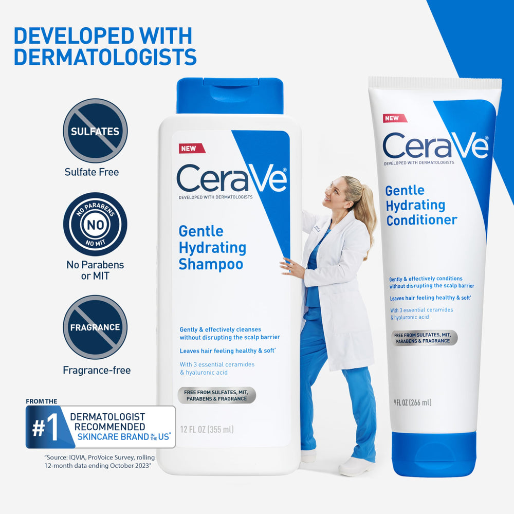 CeraVe before and after hair showing improved smoothness benefit